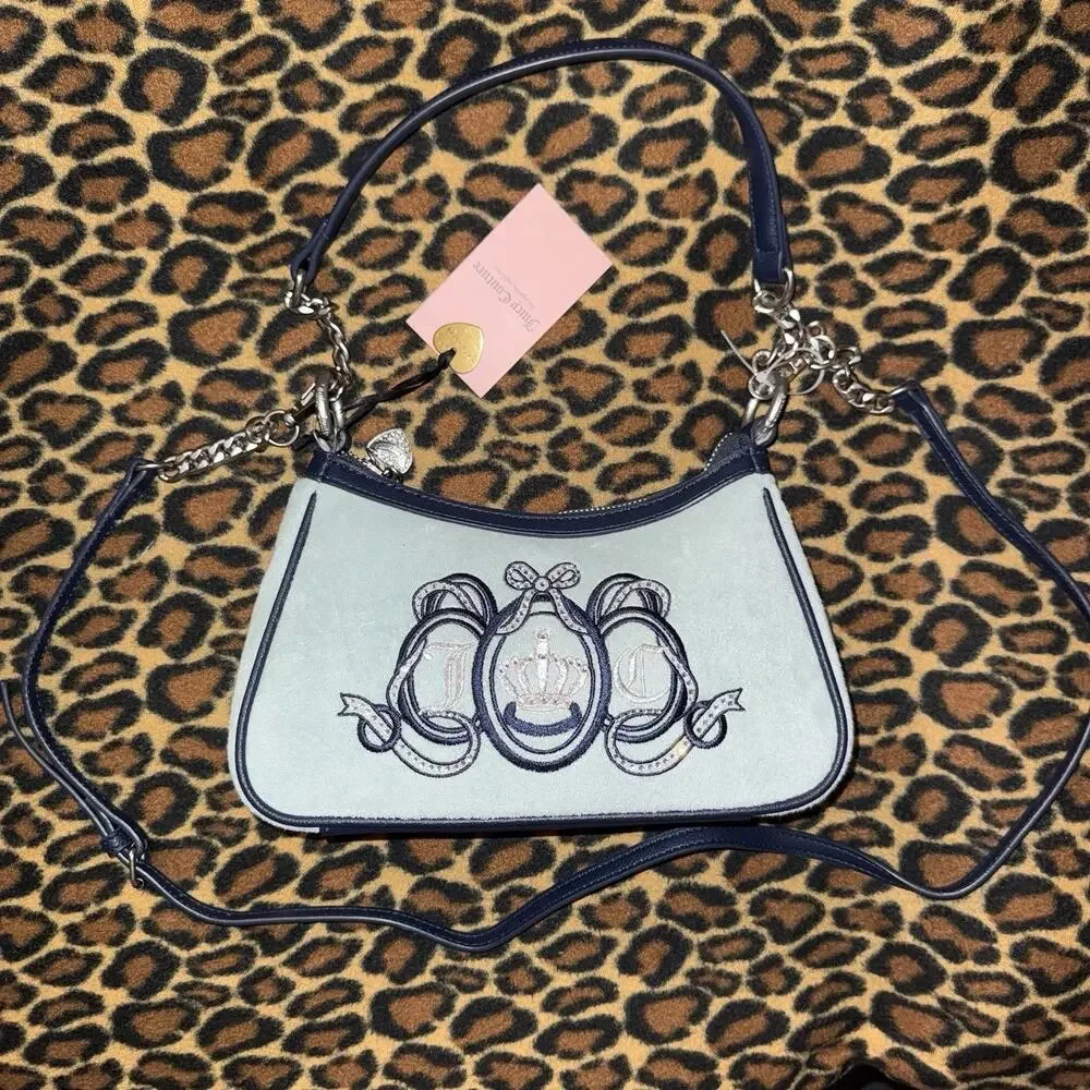 NWT Juicy Couture Pastel Turquoise Juicy Lovers Club Shoulder‎ Bag